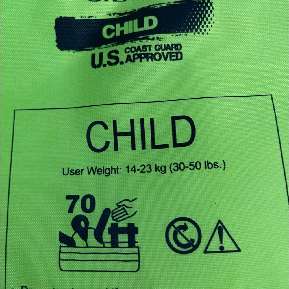 Puddle Jumper Kids Life Jacket - Blue and Green Brand- Stearns  great shape! - Picture 3 of 4